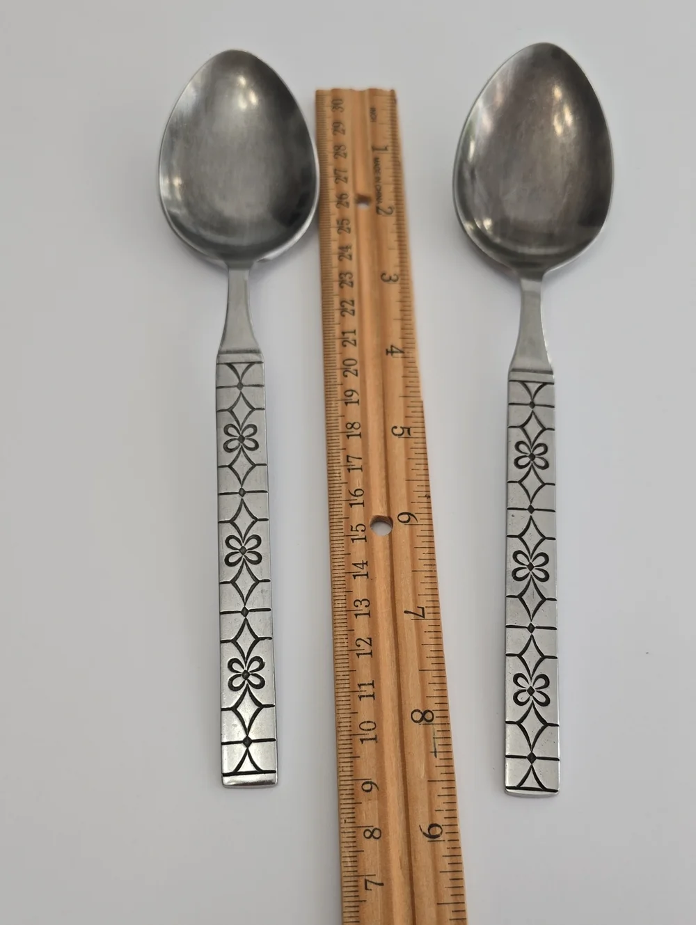 Vintage MCM Oneida Northland Stainless Set Of 2 Impulse Serving Spoons 8